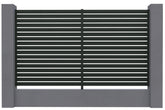 Aluminium Slat Screen Kit - Woodland Grey colour, 1800mm high x 3000mm wide, Slat fence panel